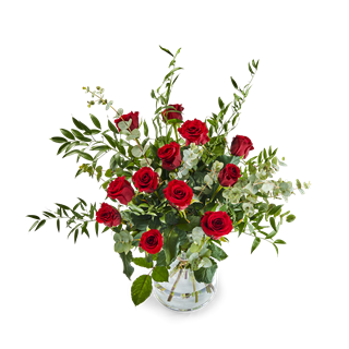 Bouquet with 12 red roses