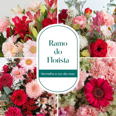 Ramo do Florista em vermelho e rosa